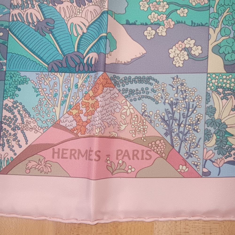 Colorful Patchwork Silk Scarf - Picture 3 of 5
